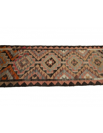 Vintage Decorative Kilim Runner - 3`2" x 8`10"