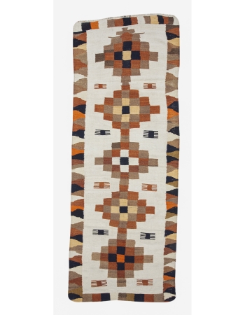 Vintage Decorative Kilim Runner Rug - 4`1" x 10`10"