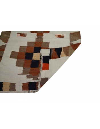 Vintage Decorative Kilim Runner Rug - 4`1" x 10`10"