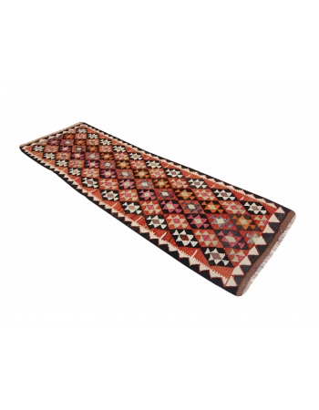 Decorative Vintage Kilim Runner Rug - 3`1" x 9`0"