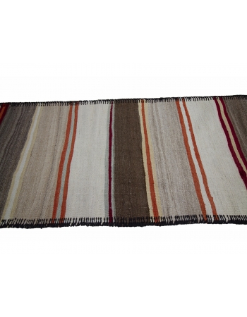 Modern Vintage Kilim Runner Rug - 2`9" x 10`9"