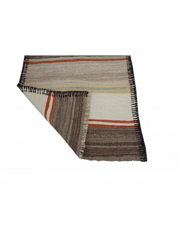 Modern Vintage Kilim Runner Rug - 2`9" x 10`9"