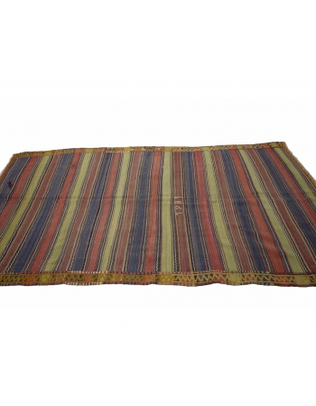 Vintage Decorative Turkish Kilim Area Rug - 5`0" x 10`0"