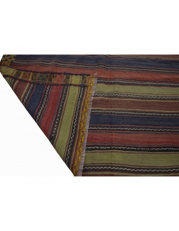 Vintage Decorative Turkish Kilim Area Rug - 5`0" x 10`0"
