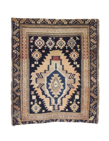 Antique Decorative Caucasian Rug - 3`10" x 4`6"