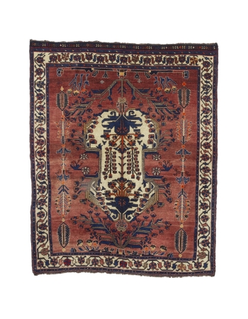 Antique Decorative Wool Rug - 5`1" x 6`3"