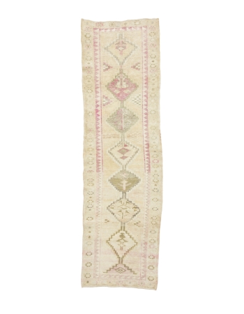 Faded Vintage Herki Runner Rug - 2`6" x 8`2"