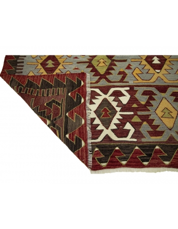 Vintage Turkish Konya Kilim Rug - 5`3" x 11`4"