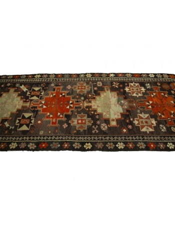 Decorative Vintage Turkish Kilim Rug - 4`2" x 10`10"