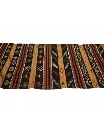 Vintage Turkish Decorative Kilim Runner - 3`5" x 13`1"