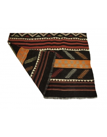 Vintage Turkish Decorative Kilim Runner - 3`5" x 13`1"