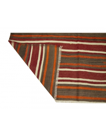 Striped Vintage Turkish Kilim Rug - 5`8" x 8`11"