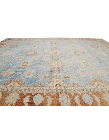 Oversized Vintage Washed Out Mahal Rug - 15`9" x 20`4"