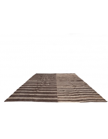 Oversized Vintage Striped Kilim Rug - 11`10" x 14`4"