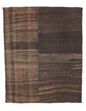 Large Brown Vintage Kilim Rug - 8`11" x 11`1"