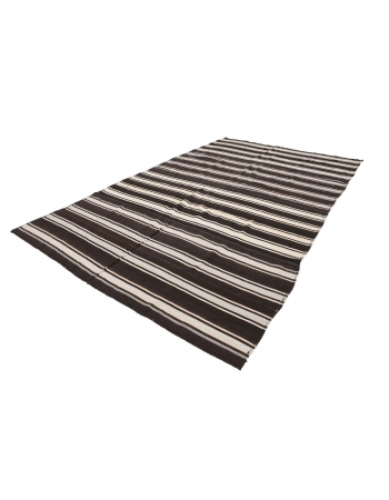 Striped Large Turkish Kilim Rug - 8`5" x 13`7"