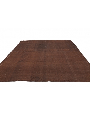 Brown Square Vintage Kilim Rug - 8`10" x 9`8"