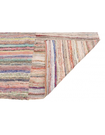 Striped Colorful Vintage Kilim Rug - 9`2" x 12`6"