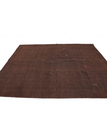 Vintage Brown Modern Kilim Rug - 6`10" x 9`4"