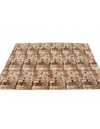 Vintage Art Deco Turkish Rug - 4`0