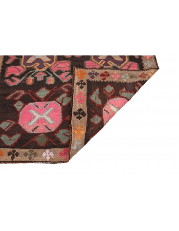 Vintage Unique Turkish Kars Kilim Rug - 5`3" x 9`6"