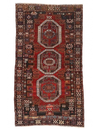 Decorative Vintage Caucasian Rug - 3`7" x 6`7"