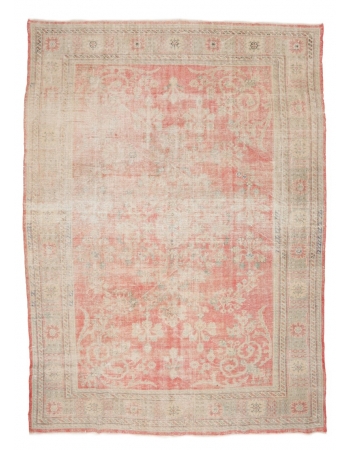 Large Distressed Vintage Oushak Rug - 8`10" x 12`2"