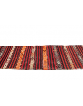 Striped Vintage Turkish Kilim Runner - 2`9" x 13`1"