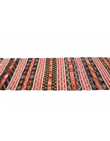 Vintage Turkish Decorative Kilim Runner - 3`5" x 11`8"