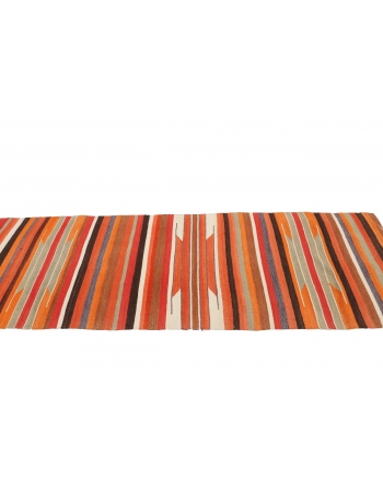 Vintage Striped Kilim Runner Rug - 2`10" x 8`11"