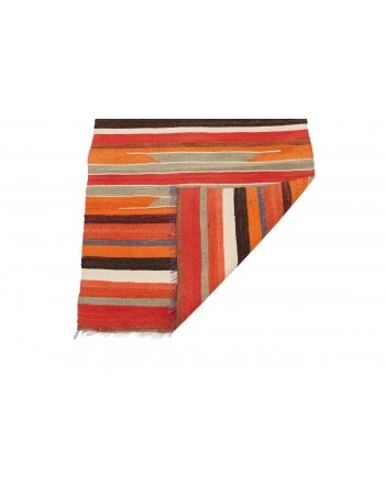 Vintage Striped Kilim Runner Rug - 2`10" x 8`11"