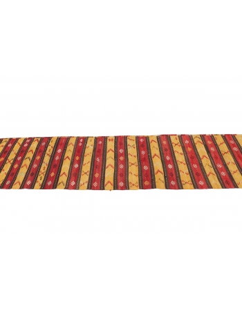 Vintage Striped Turkish Kilim Runner - 2`1" x 11`10"