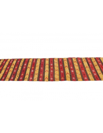 Vintage Striped Turkish Kilim Runner - 2`1" x 11`10"