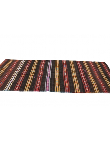 Striped Vintage Kilim Runner - 3`7" x 9`10"