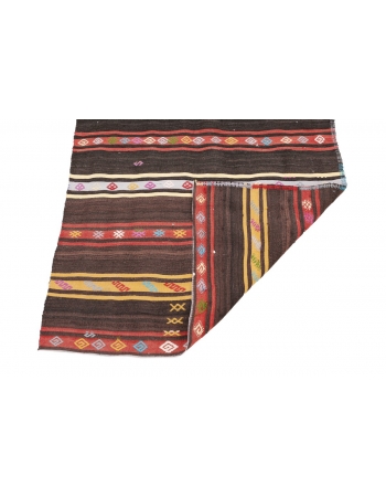 Striped Vintage Kilim Runner - 3`7" x 9`10"