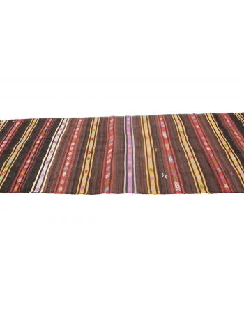 Striped Vintage Turkish Kilim Rug - 3`7" x 11`8"