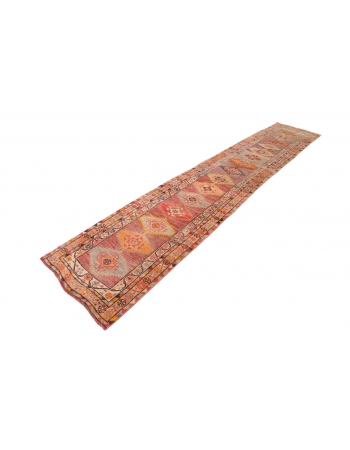 Unique Vintage Decorative Herki Runner - 2`8" x 14`0"