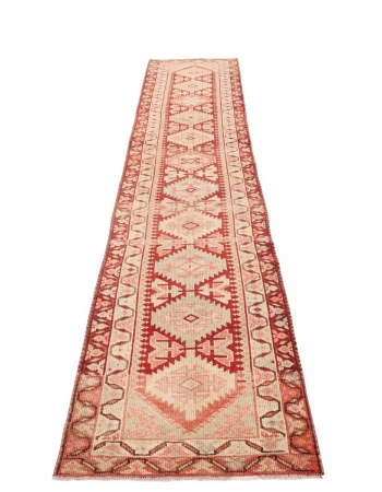 Decorative Vintage Herki Runner Rug - 2`10" x 13`8"