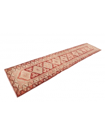 Decorative Vintage Herki Runner Rug - 2`10" x 13`8"