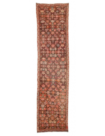 Antique Decorative Malayer Runner - 3`0" x 12`2"