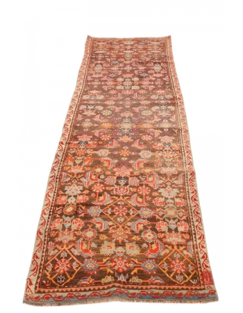 Antique Decorative Malayer Runner - 3`0" x 12`2"