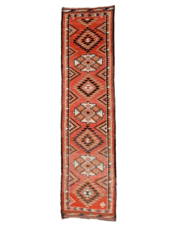 Vintage Decorative Herki Runner  - 3`2" x 11`9"