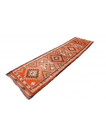 Vintage Decorative Herki Runner  - 3`2" x 11`9"