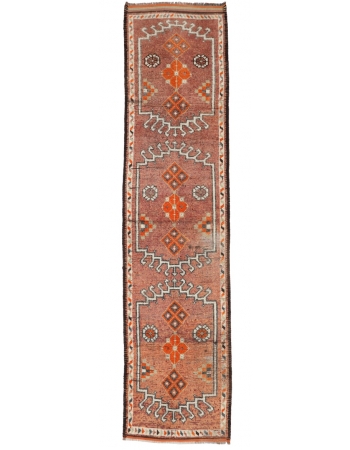 Decorative Vintage Herki Runner - 3`2" x 12`10"