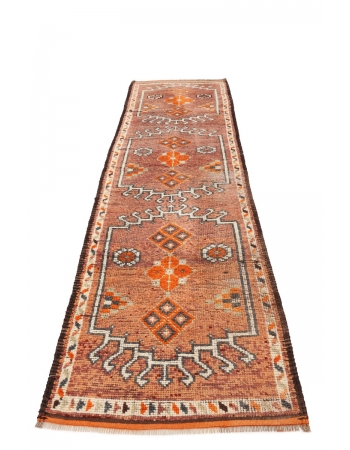 Decorative Vintage Herki Runner - 3`2" x 12`10"