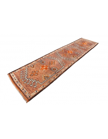 Decorative Vintage Herki Runner - 3`2" x 12`10"