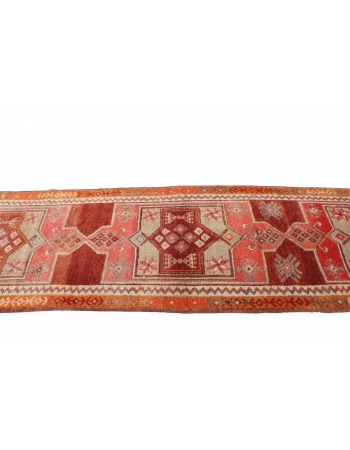 Decorative Vintage Herki Runner - 2`11" x 11`2"