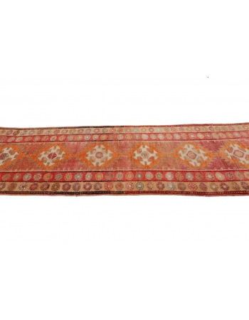 Vintage Decorative Herki Runner Rug - 3`2" x 11`2"