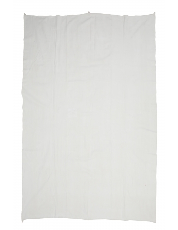 White Large Turkish Cotton Kilim Rug - 8`6" x 12`8"