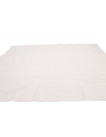 White Large Turkish Cotton Kilim Rug - 8`6" x 12`8"